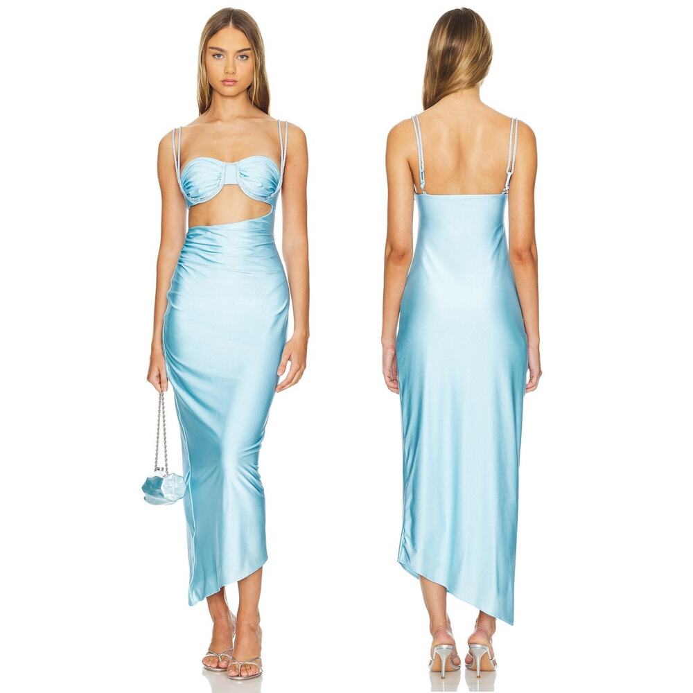 Baobab Lula Maxi Dress Satin Cutout Party Statement Beach Weddings Formal M